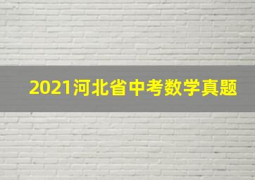 2021河北省中考数学真题