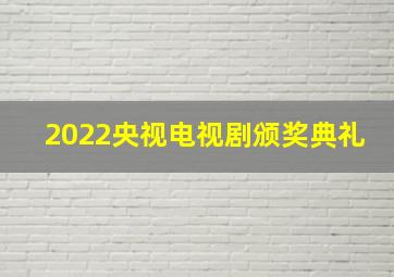 2022央视电视剧颁奖典礼