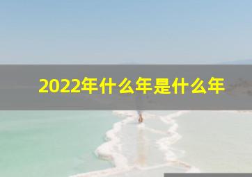 2022年什么年是什么年