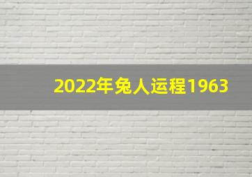 2022年兔人运程1963