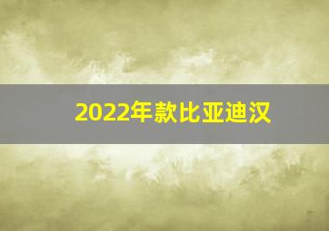 2022年款比亚迪汉