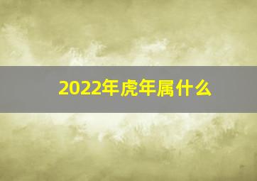 2022年虎年属什么