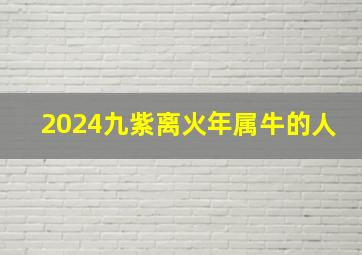 2024九紫离火年属牛的人