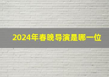 2024年春晚导演是哪一位