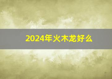 2024年火木龙好么