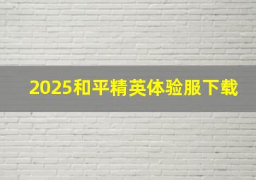 2025和平精英体验服下载