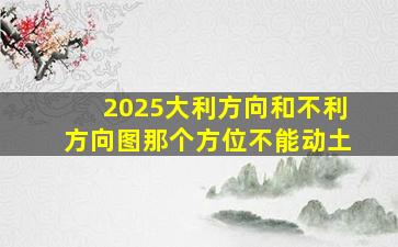 2025大利方向和不利方向图那个方位不能动土