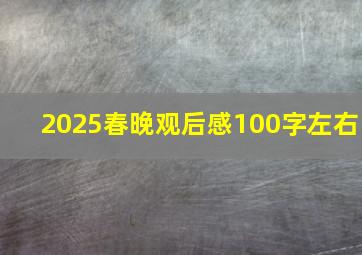 2025春晚观后感100字左右