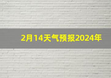 2月14天气预报2024年