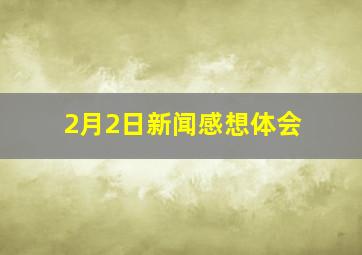 2月2日新闻感想体会