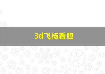 3d飞杨看胆