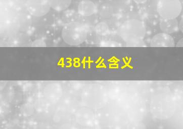 438什么含义