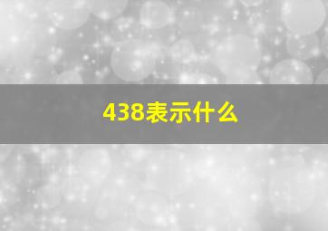 438表示什么