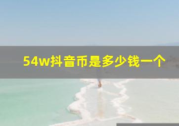 54w抖音币是多少钱一个