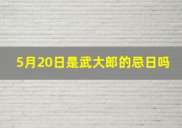 5月20日是武大郎的忌日吗