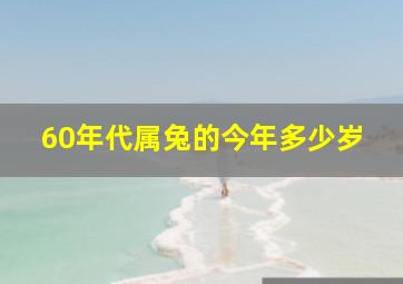 60年代属兔的今年多少岁