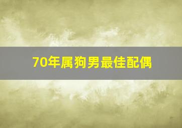 70年属狗男最佳配偶