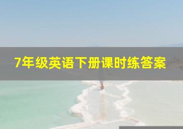 7年级英语下册课时练答案