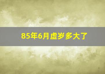 85年6月虚岁多大了