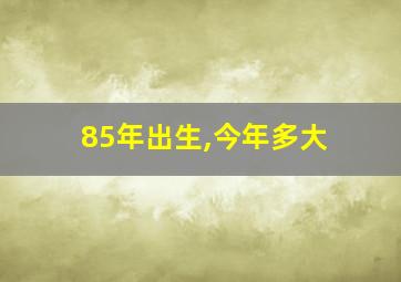 85年出生,今年多大