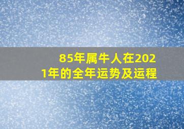 85年属牛人在2021年的全年运势及运程