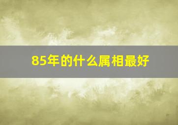 85年的什么属相最好