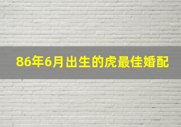 86年6月出生的虎最佳婚配