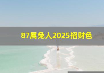 87属兔人2025招财色