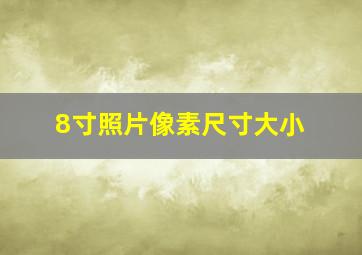 8寸照片像素尺寸大小