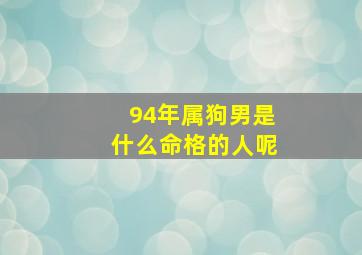 94年属狗男是什么命格的人呢