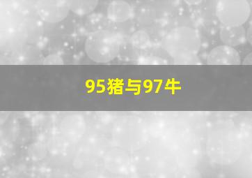 95猪与97牛