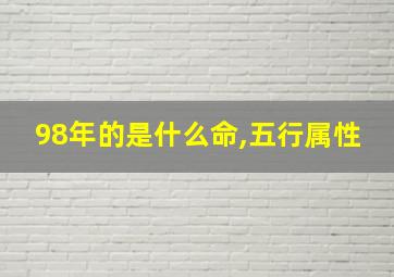 98年的是什么命,五行属性