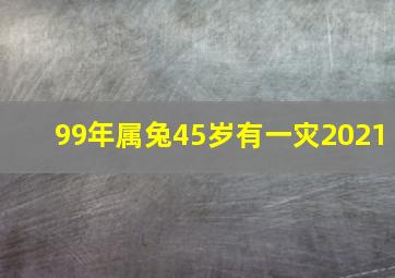 99年属兔45岁有一灾2021