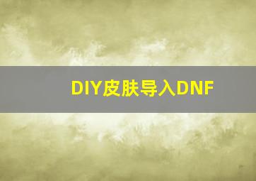 DIY皮肤导入DNF