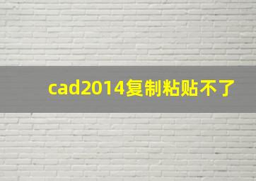 cad2014复制粘贴不了