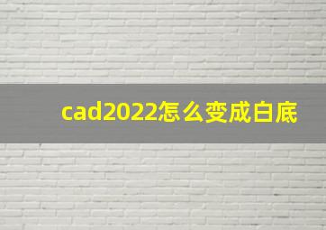 cad2022怎么变成白底