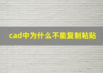 cad中为什么不能复制粘贴