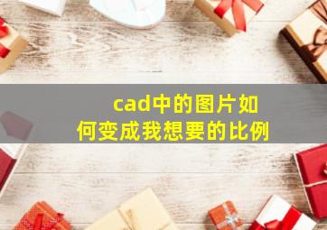 cad中的图片如何变成我想要的比例