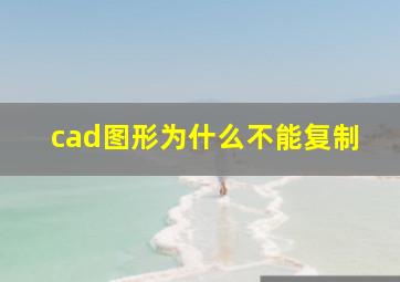 cad图形为什么不能复制