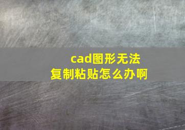 cad图形无法复制粘贴怎么办啊