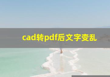 cad转pdf后文字变乱