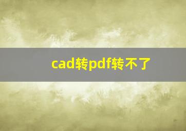 cad转pdf转不了