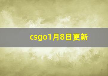 csgo1月8日更新