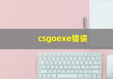 csgoexe错误