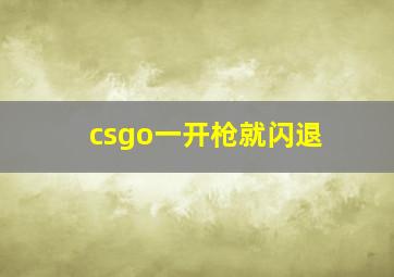 csgo一开枪就闪退