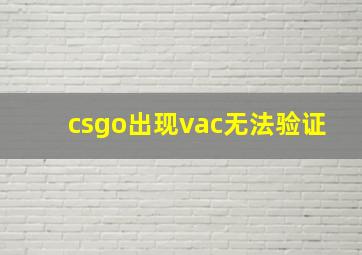 csgo出现vac无法验证