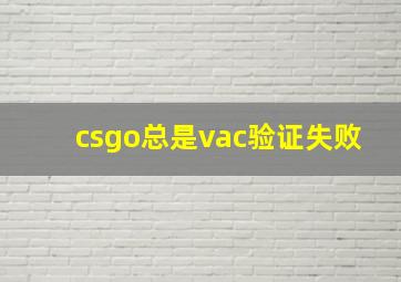 csgo总是vac验证失败