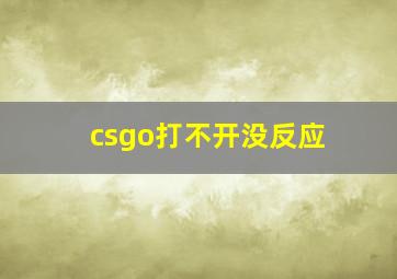 csgo打不开没反应