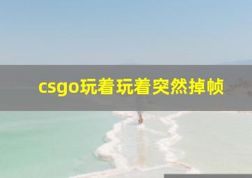 csgo玩着玩着突然掉帧