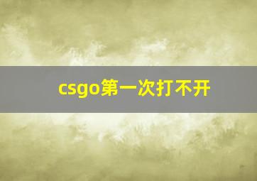 csgo第一次打不开